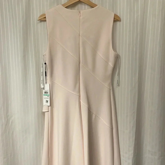 NWT!! Calvin Klein - Ruffled Fit & Flare Dress - Light Pink - Size 8 - Picture 6 of 8